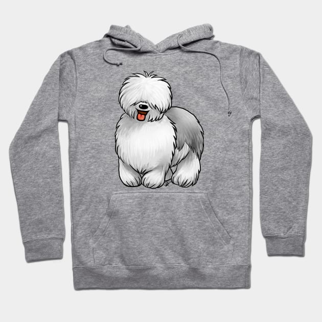 Dog - Old English Sheepdog - Gray and White Hoodie by Jen's Dogs Custom Gifts and Designs